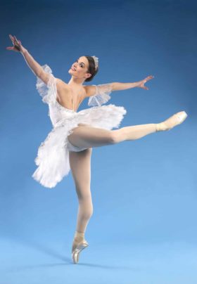 Beautiful ballerina in a graceful pose.