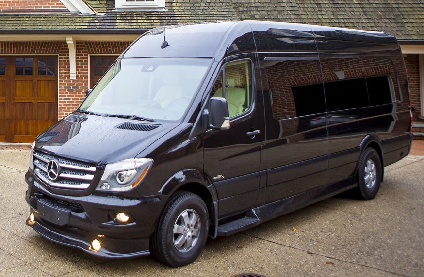 Large black extended van